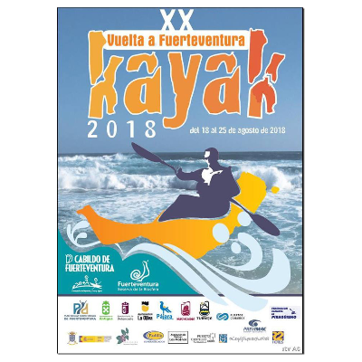 Cartel del evento XX Vuelta a Fuerteventura en Kayak 2018