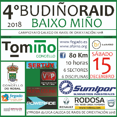Cartel del evento 4º BUDIÑORAID Baixo Miño 2018