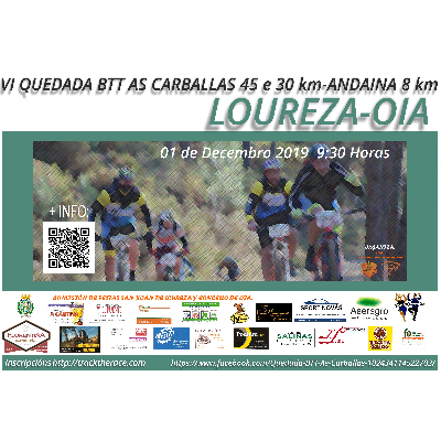 Poster for event VI Quedada BTT As Carballas-Loureza-Oia 2019