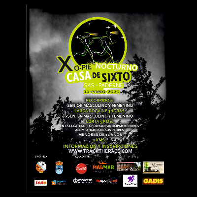 Poster for event X O-Pie Nocturna Casa Sixto 2020