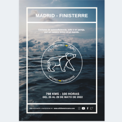 Cartel del evento Kilómetro Cero Madrid Finisterre 2022