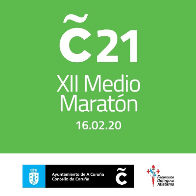 Cartel del evento XII Edición Media Maratón Atlántica Coruña21 2020