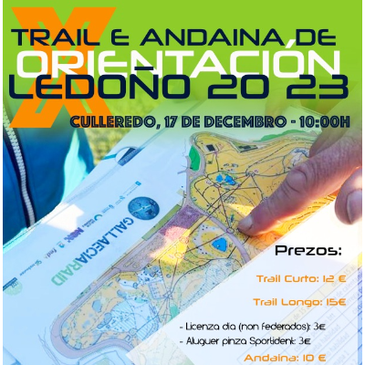 Cartel del evento X Trail e Andaina de Orientación Culleredo