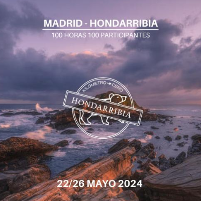 Cartel del evento Kilómetro Cero Madrid Hondarribia 2024